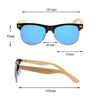 Sunglasses Half-Frame Bamboo and Wood Men's and Women's