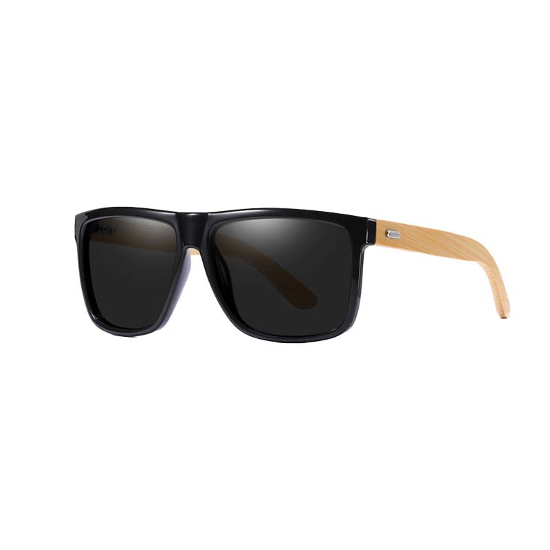 Sunglasses Bamboo and Wooden Temples Polarized
