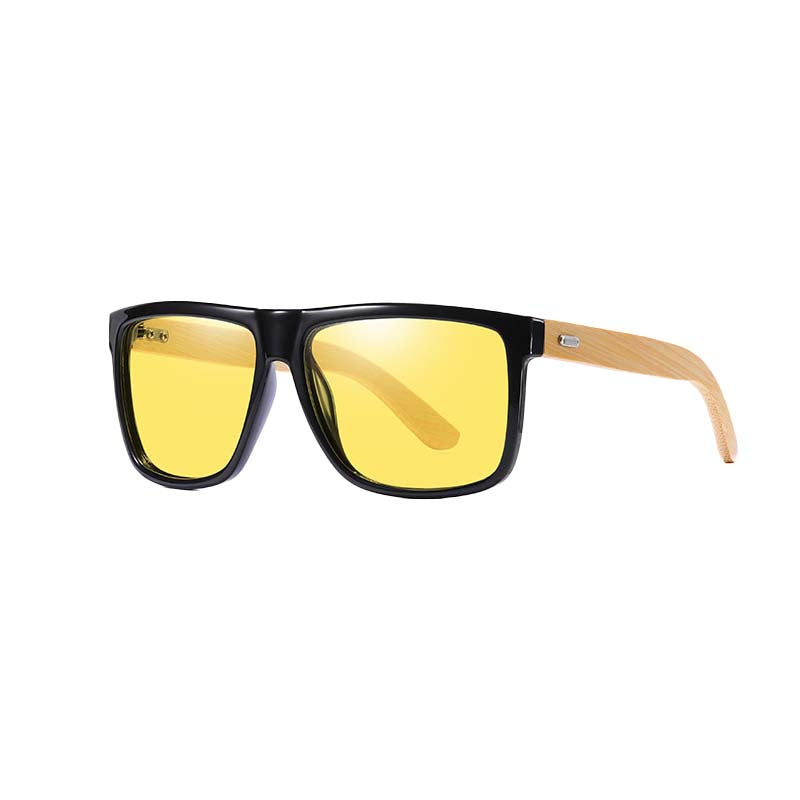 Sunglasses Bamboo and Wooden Temples Polarized