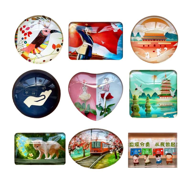 Crystal Glass Magnets