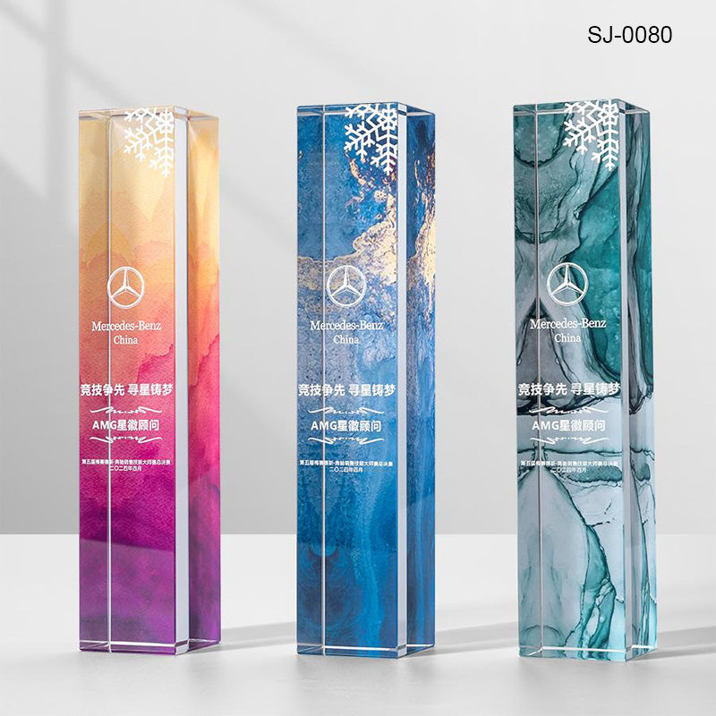 Crystal Trophy Awards Custom Design Corporate Gifts