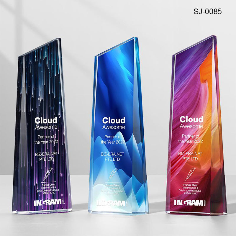Crystal Trophy Awards Custom Design Corporate Gifts