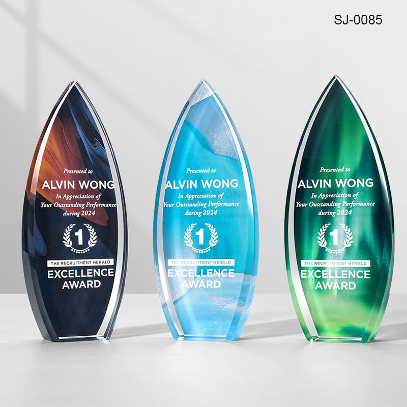 Crystal Trophy Awards Custom Design Corporate Gifts