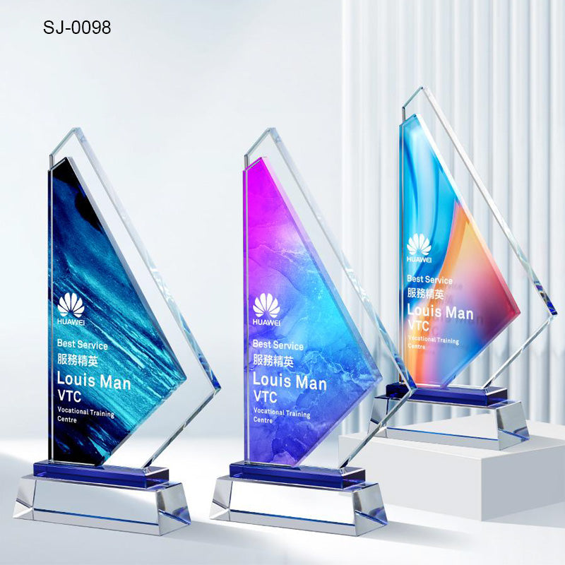 Crystal Trophy Awards Custom Design Corporate Gifts