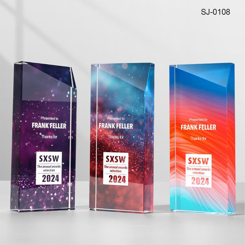 Crystal Trophy Awards Custom Design Corporate Gifts