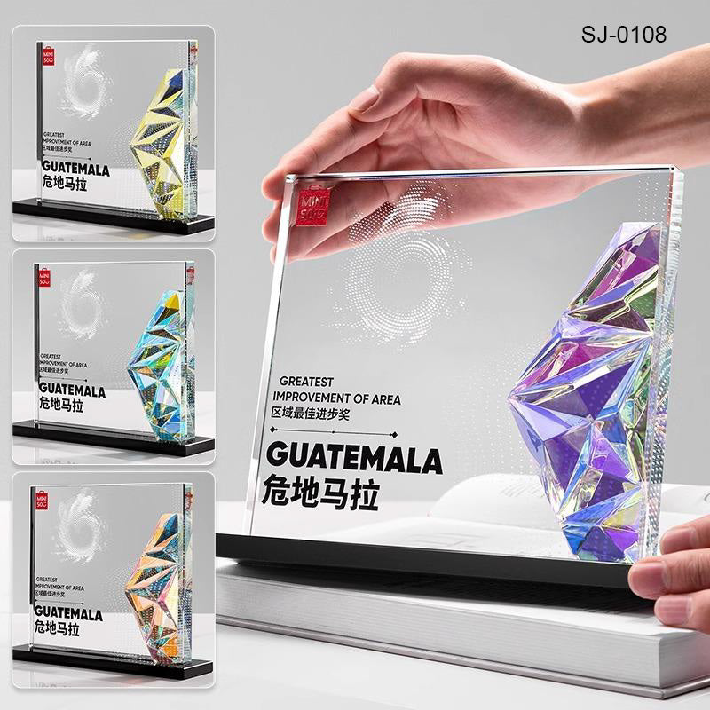 Crystal Awards with Custom Logo Materials Trophies Plaques