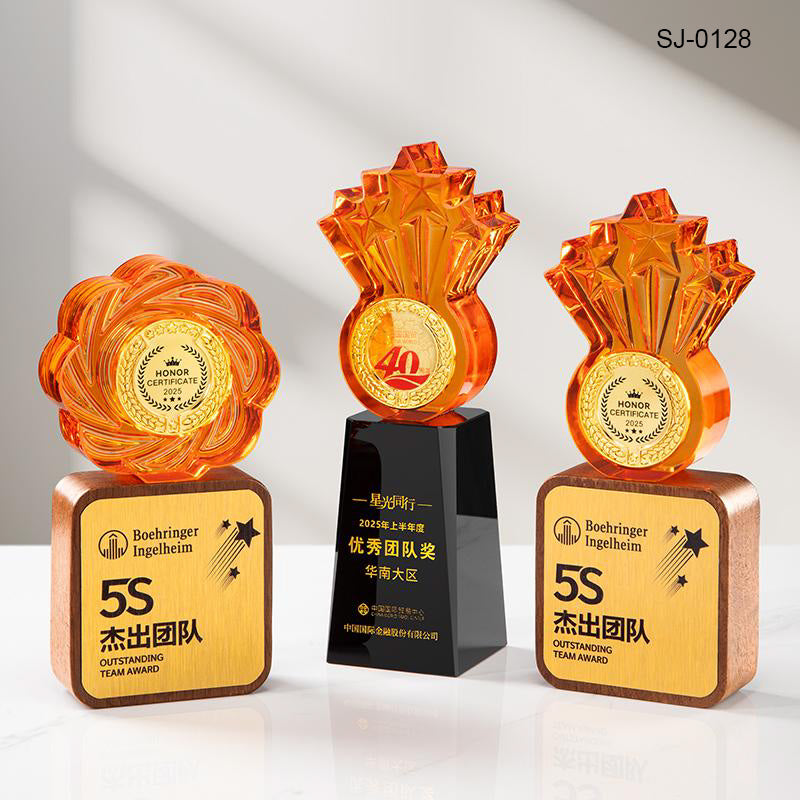Fashion Crystal Trophy Custom Metal Design Corporate Gifts