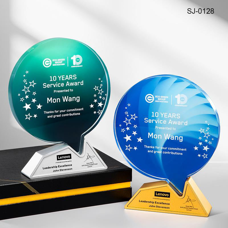 Crystal & Wooden Trophy Awards Custom Design Corporate Gifts