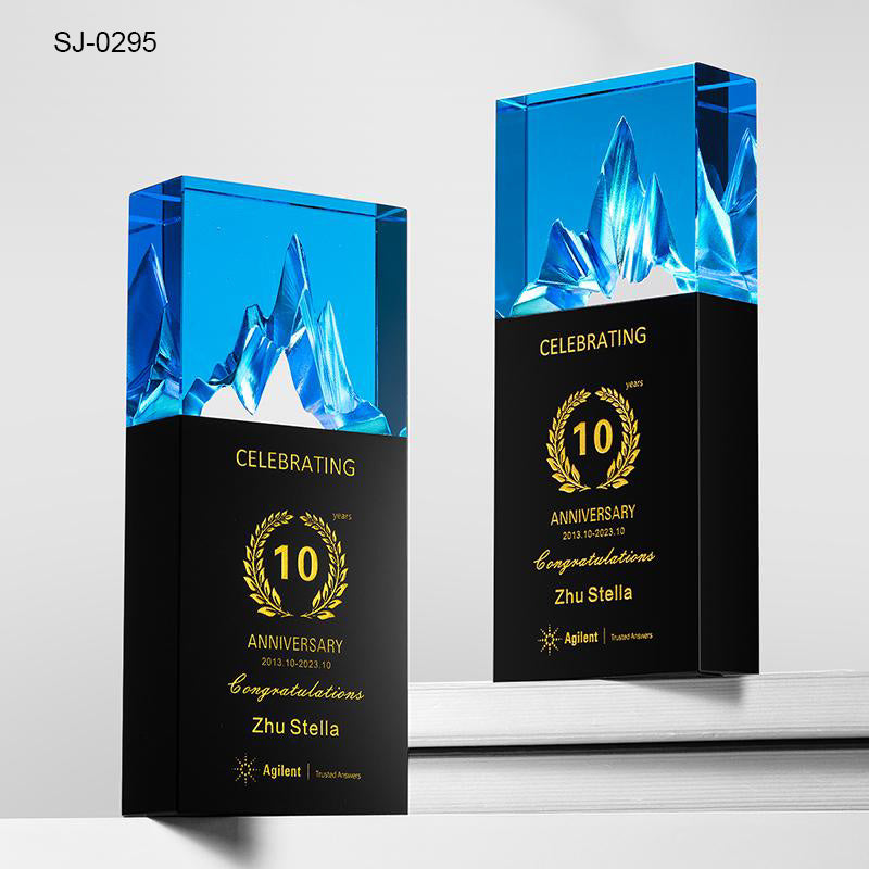 Crystal Trophy Custom Metal Design Corporate Gifts