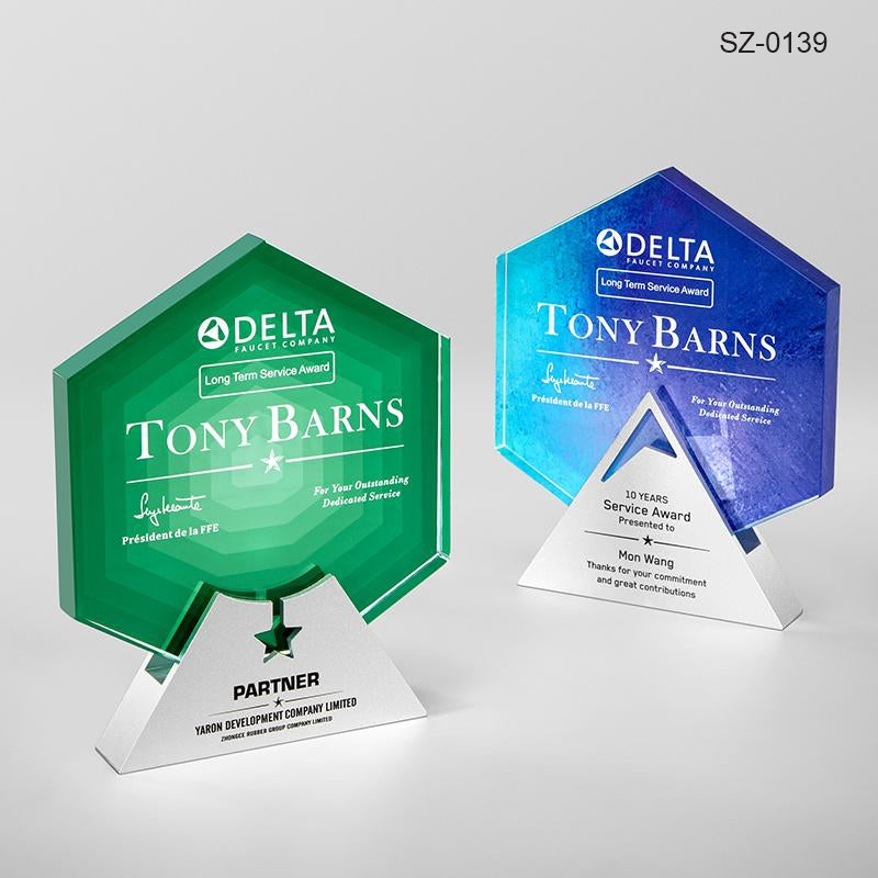 Crystal Trophy Awards Custom Design Corporate Gifts