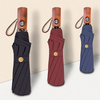 Foldable Windproof Auto Umbrella with Wooden Handle
