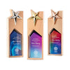 Five-pointed Star Metal Crystal Trophy Custom Atmospheric Solid Wood Honor Medal