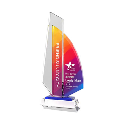 Set Sail With The Wind Sailing Creative Crystal Trophy Custom