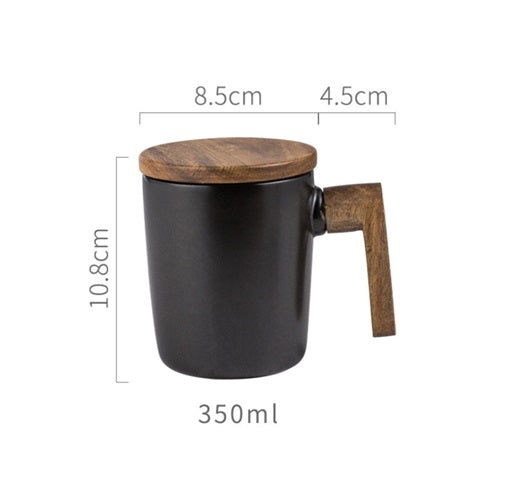 Ceramic Mug with Wooden Handle