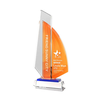Set Sail With The Wind Sailing Creative Crystal Trophy Custom