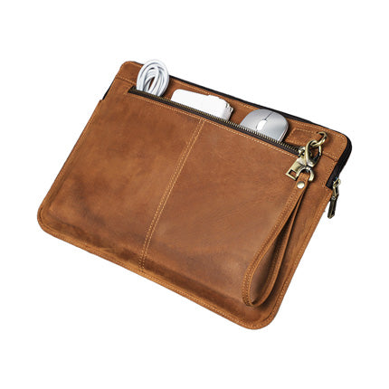 Suitable for 2021 new macbookpro14 protective cover crazy horse leather Apple laptop liner bag spot