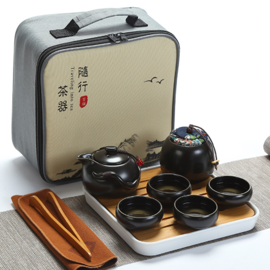 Ceramic Teapot Set with pouch