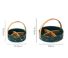 Premium Ceramic Festive Snacks Tray with Wooden Handle & Cover
