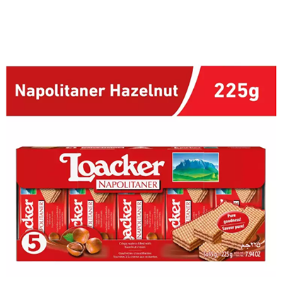 Loacker Napolitaner Hazelnut Wafer Pack