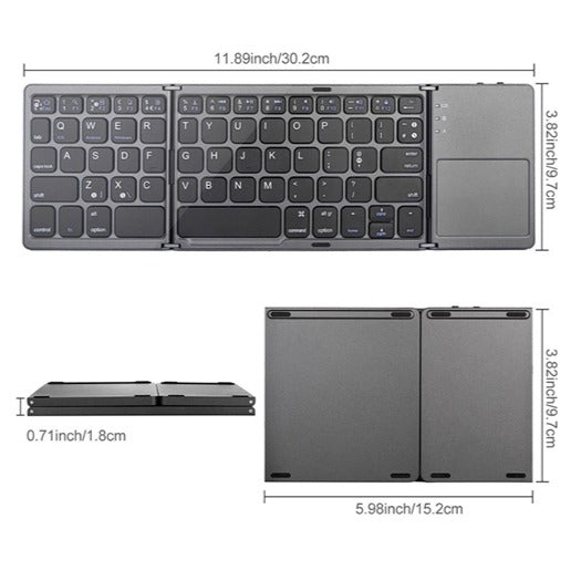 Foldable Keyboard with Touchpad